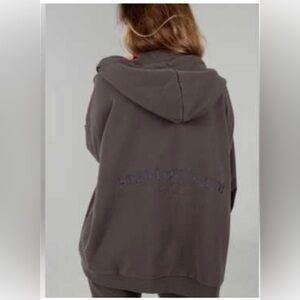 The Mayfair Group Self Love Club FullZip Hoodie Brown One Size
